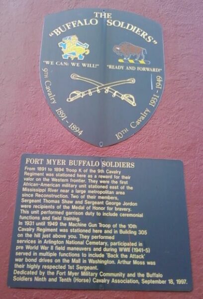 THE “BUFFALO SOLDIERS” MEMORIAL PLAQUE