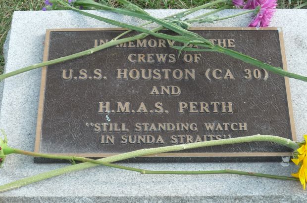 U.S.S. HOUSTON (CA-30) AND H.M.A.S. PERTH MEMORIAL TREE PLAQUE