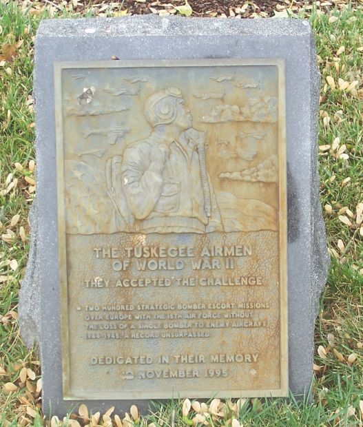 THE TUSKEGEE AIRMEN OF WORLD WAR II MEMORIAL TREE PLAQUE