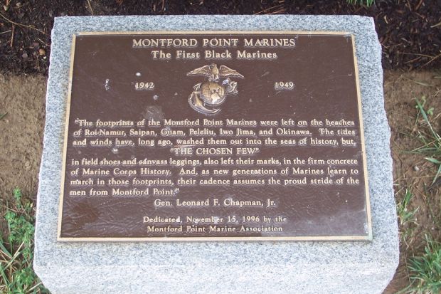 MONTFORD POINT MARINES WAR MEMORIAL TREE PLAQUE