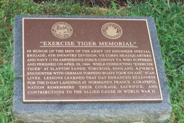 “EXERCISE TIGER MEMORIAL” TREE PLAQUE