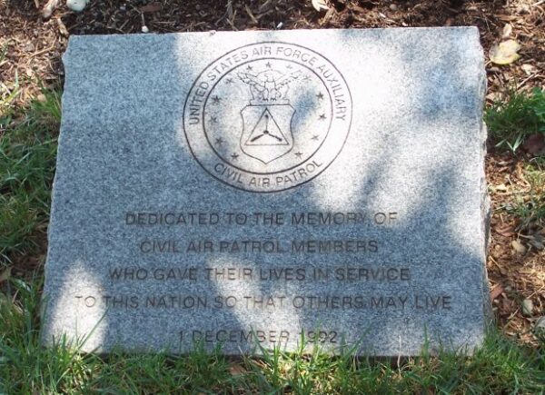 CIVIL AIR PATROL WAR MEMORIAL TREE STONE