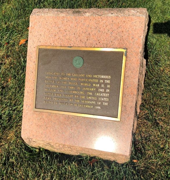 BATTLE OF THE BULGE WAR MEMORIAL PLAQUE