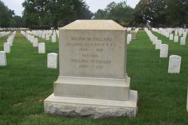 MILTON M. HOLLAND MEDAL OF HONOR CEMETERY STONE