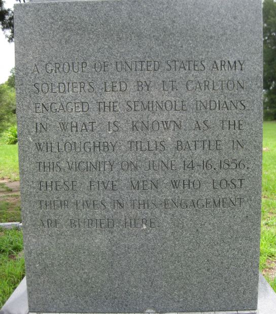 WILLOUGHBY TILLIS BATTLE MEMORIAL STONE A