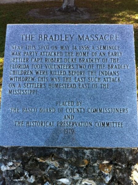 THE BRADLEY MASSACRE WAR MEMORIAL TABLET