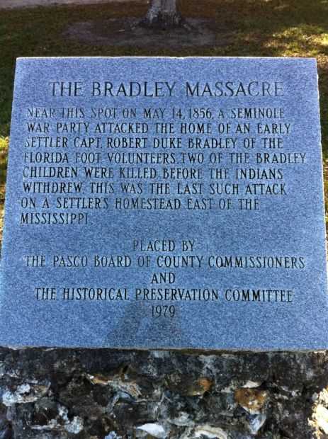 THE BRADLEY MASSACRE WAR MEMORIAL TABLET