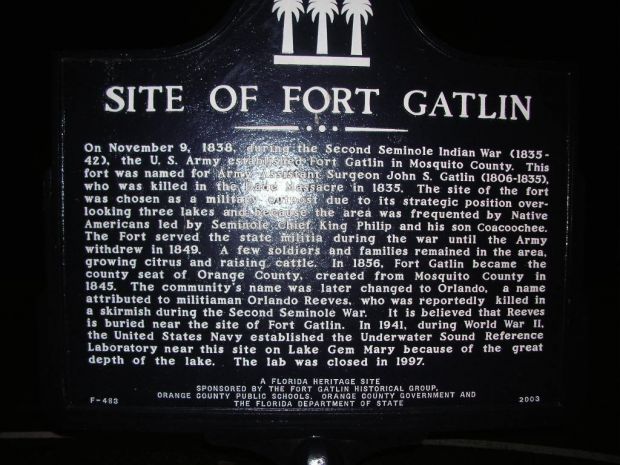 SITE OF FORT GATLIN MEMORIAL MARKER