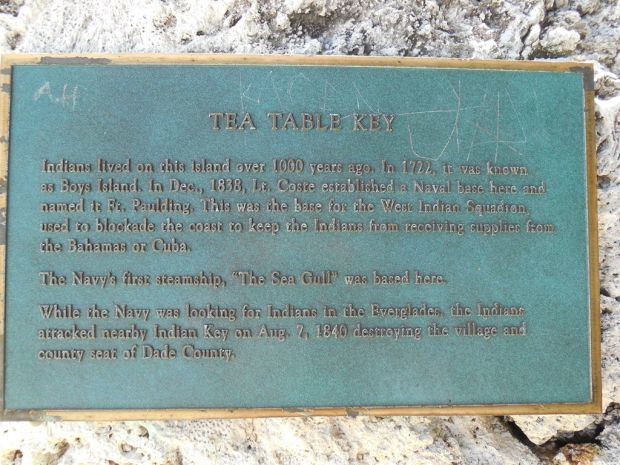 TEA TABLE KEY MEMORIAL PLAQUE