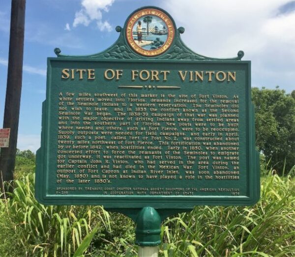 SITE OF FORT VINTON MEMORIAL MARKER