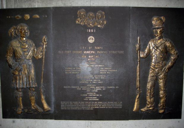 OLD FORT BROOKE MUNICIPAL PARKING STRUCTURE MEMORIAL PLAQUE