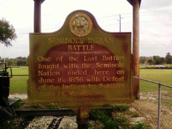 SEMINOLE INDIAN BATTLE MEMORIAL MARKER