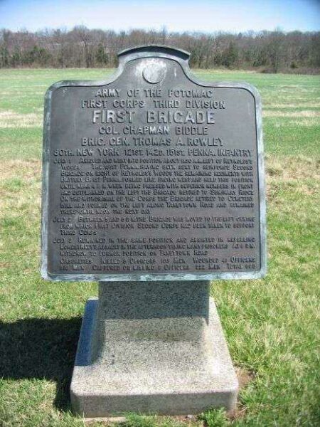 FIRST BRIGADE THIRD DIVISION FIRST CORPS WAR MEMORIAL