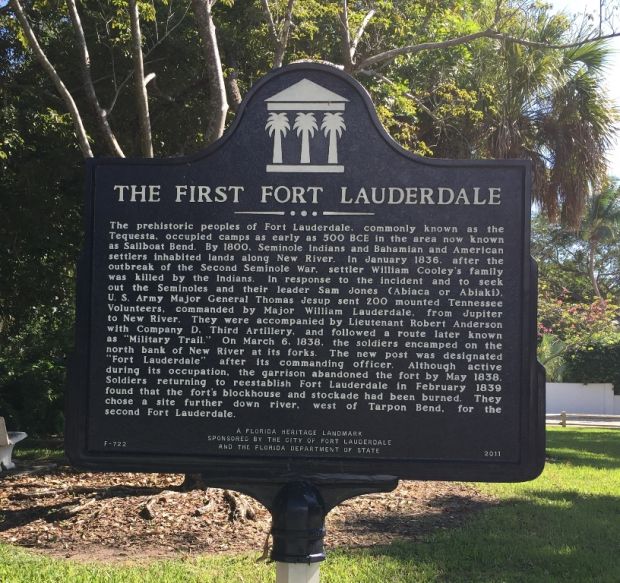 THE FIRST FORT LAUDERDALE MEMORIAL MARKER