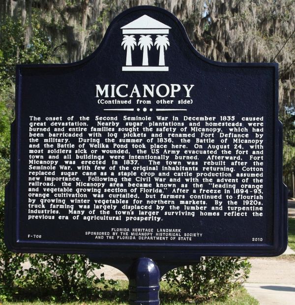 MICANOPY MEMORIAL MARKER BACK