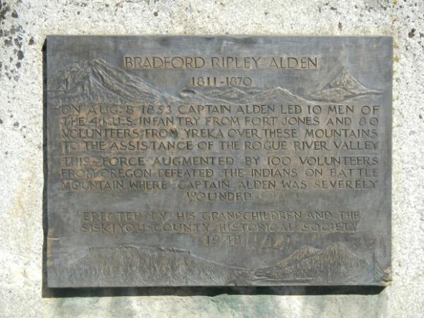 BRADFORD RIPLEY ALDEN MEMORIAL PLAQUE
