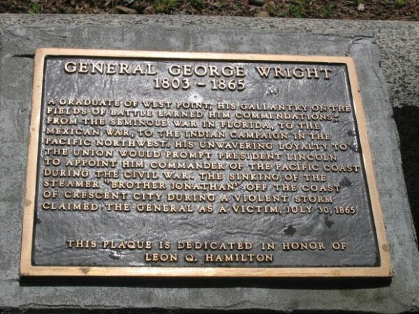 GENERAL GEORGE WRIGHT WAR MEMORIAL PLAQUE