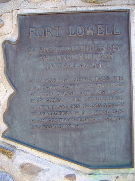 FORT LOWELL MEMORIAL PLAQUE