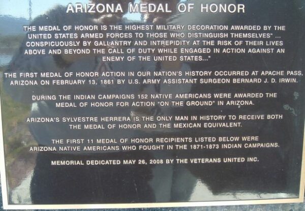 ARIZONA MEDAL OF HONOR MEMORIAL PLAQUE A