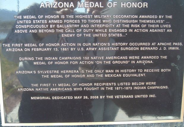 ARIZONA MEDAL OF HONOR MEMORIAL PLAQUE A