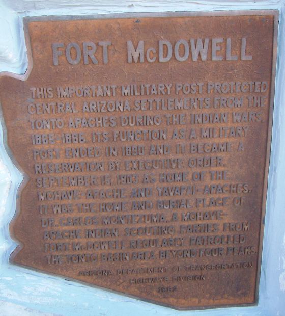 FORT MCDOWELL MEMORIAL PLAQUE