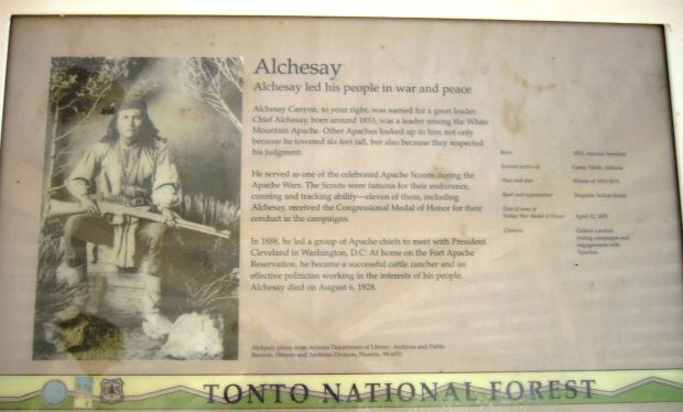 ALCHESAY MEDAL OF HONOR WAR MEMORIAL PLAQUE