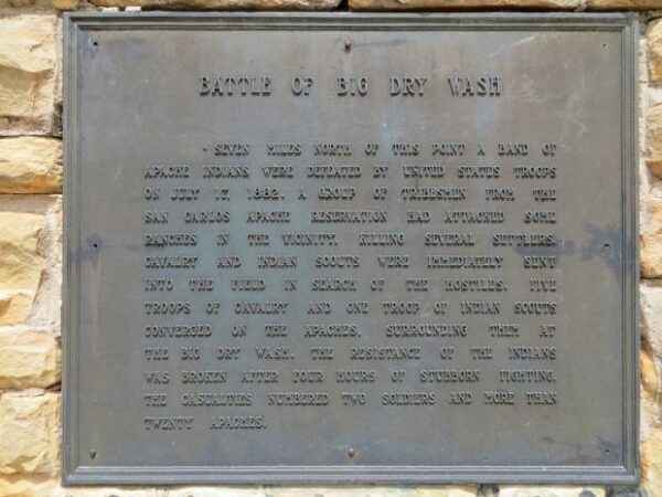 BATTLE OF BIG DRY WASH MEMORIAL PLAQUE