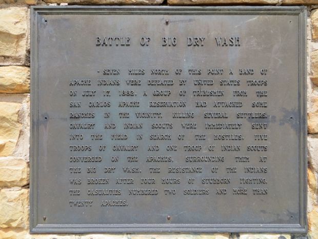 BATTLE OF BIG DRY WASH MEMORIAL PLAQUE