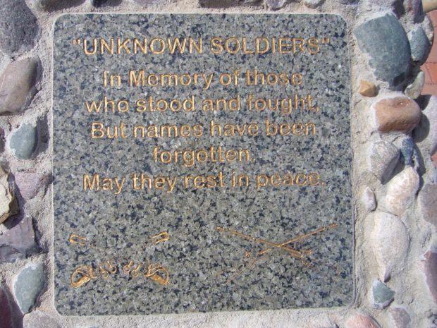 “UNKNOWN SOLDIERS” WAR MEMORIAL TABLET