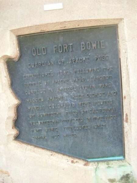 OLD FORT BOWIE MEMORIAL PLAQUE