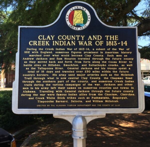 CLAY COUNTY AND THE CREEK INDIAN WAR MEMORIAL MARKER