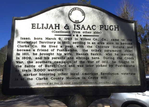 ELIJAH & ISAAC PUGH MEMORIAL MARKER BACK