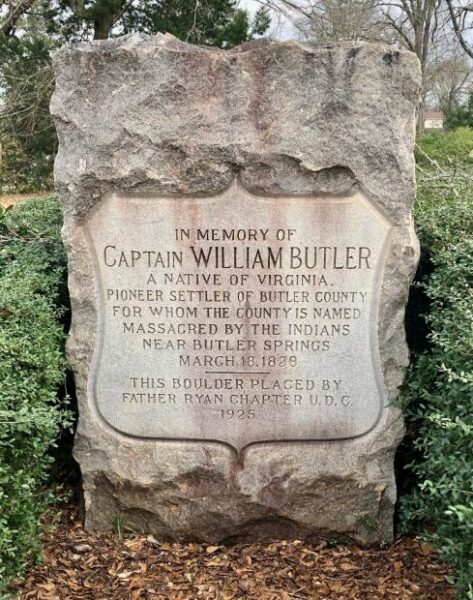 CAPTAIN WILLIAM BUTLER MEMORIAL STONE