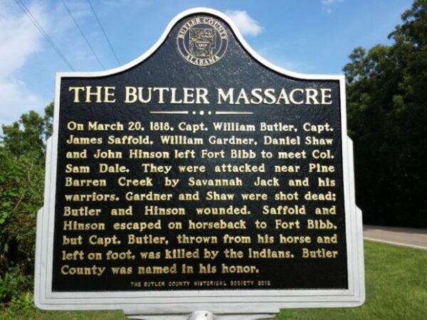 THE BUTLER MASSACRE MEMORIAL MARKER