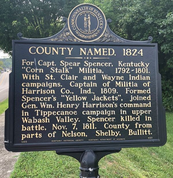 COUNTY NAMED, 1824 MEMORIAL MARKER