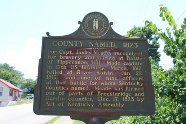 COUNTY NAMED, 1823 MEMORIAL MARKER