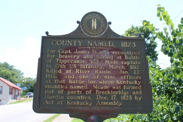 COUNTY NAMED, 1823 MEMORIAL MARKER