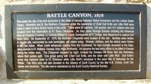 BATTLE CANYON, 1878 MEMORIAL PLAQUE