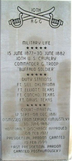 2ND LT. HENRY OSSIAN FLIPPER MEMORIAL STONE B
