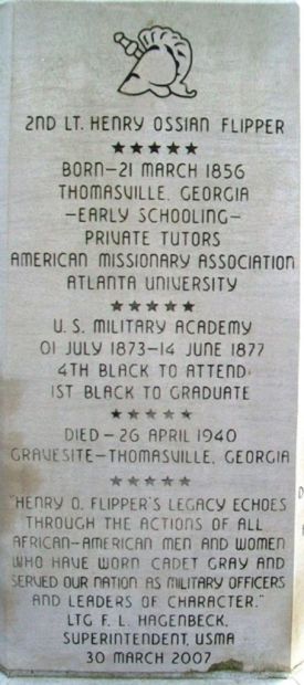 2ND LT. HENRY OSSIAN FLIPPER MEMORIAL STONE A