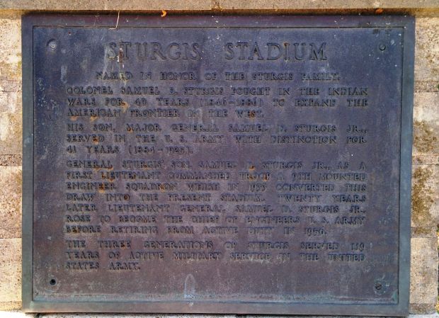 STURGIS STADIUM MEMORIAL PLAQUE