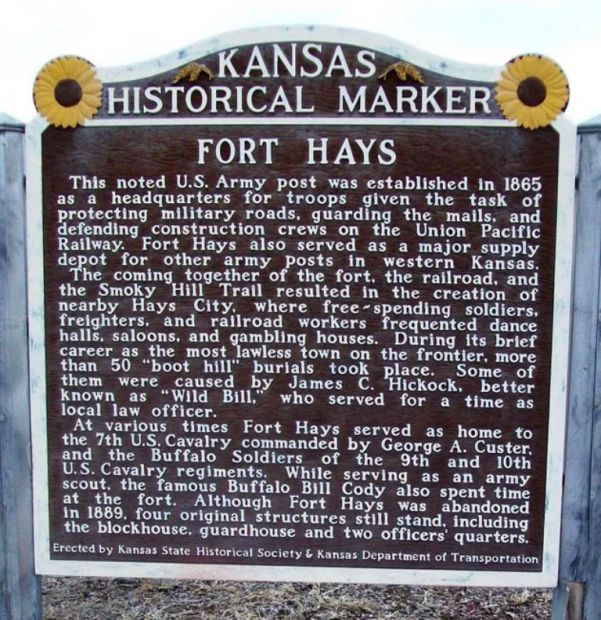 FORT HAYS MEMORIAL MARKER