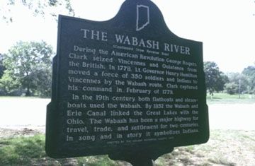 THE WABASH RIVER WAR MEMORIAL MARKER