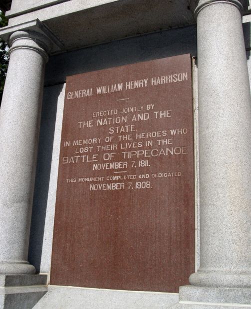 TIPPECANOE BATTLEFIELD MEMORIAL PLAQUE D