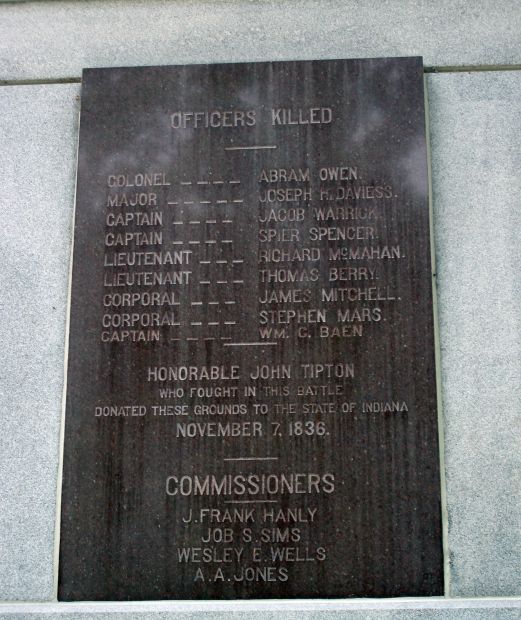 TIPPECANOE BATTLEFIELD MEMORIAL PLAQUE C