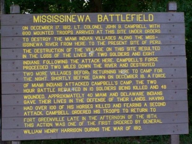 MISSISSINEWA BATTLEFIELD MEMORIAL MARKER