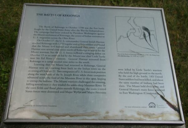 THE BATTLE OF KEKIONGA WAR MEMORIAL PLAQUE