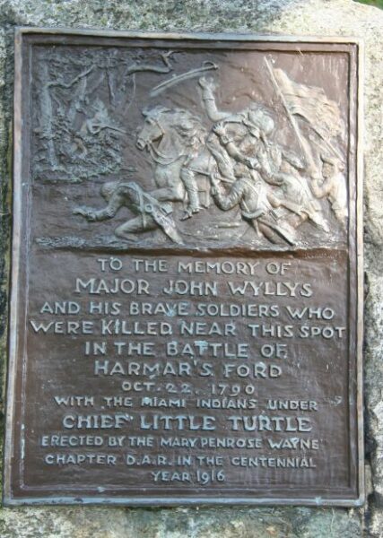 MAJOR JOHN WYLLYS WAR MEMORIAL PLAQUE