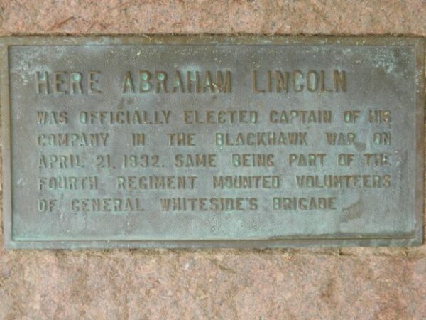 HERE ABRAHAM LINCOLN WAR MEMORIAL PLAQUE