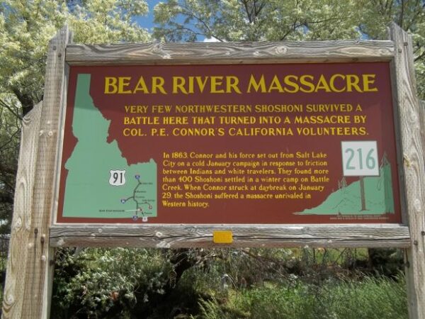 BEAR RIVER MASSACRE MEMORIAL MARKER